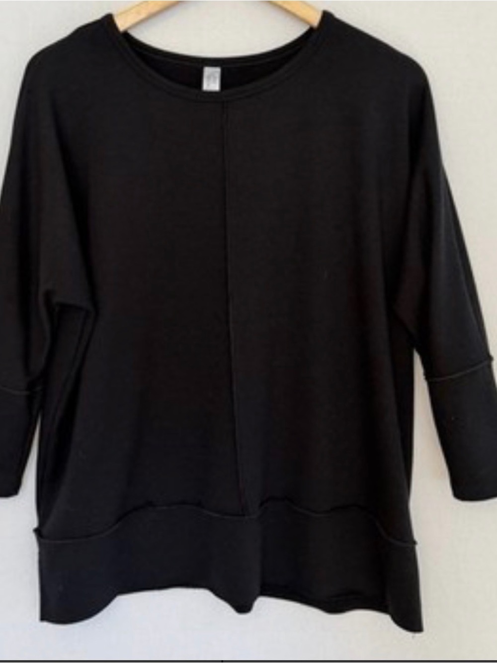 Spanx Black Long Sleeve Pullover Sweatshirt